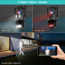 📹 Cámara de Seguridad PTZ Doble Lente: Tu guardián inteligente con visión 360° y protección total día y noche
