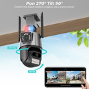 📹 Cámara de Seguridad PTZ Doble Lente: Tu guardián inteligente con visión 360° y protección total día y noche